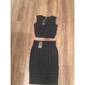NWT 2 piece skirt and crop top
